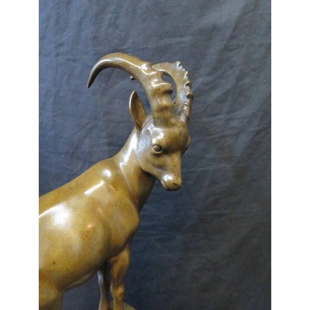 Vintage Bronze Capricorn Ram For Sale - Image 10 of 12
