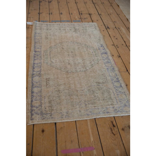Beige Vintage Distressed Oushak Rug - 2'8" X 4'8" For Sale - Image 8 of 9