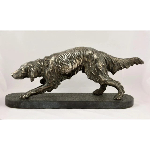 Bruno Tornati, Dog Sculpture, 1900s, Silver Plated Metal For Sale - Image 3 of 7