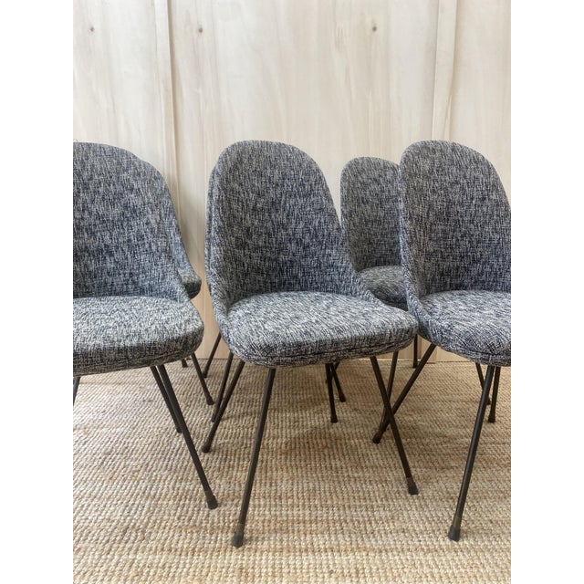 Black Vintage Italian Chairs by Lenzi Nello, 1960s, Set of 6 For Sale - Image 8 of 13