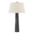 Chapman & Myers by Visual Comfort Signature Fluted Spire Large Table Lamp in Aged Iron with Linen Shade For Sale
