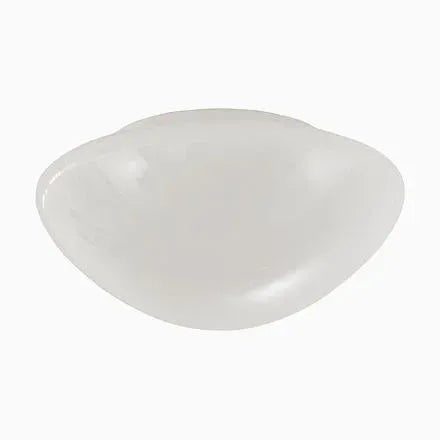 Large Italian Ceiling Light in White Opal Murano Glass, 1980s For Sale - Image 9 of 9