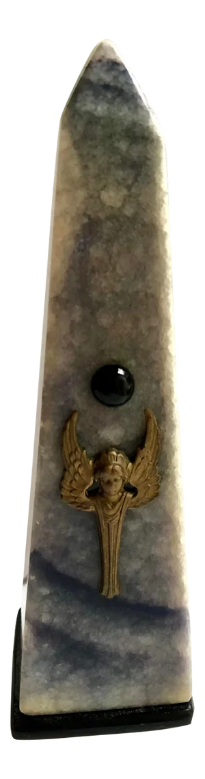 Marble Isis Obelisk, Signed