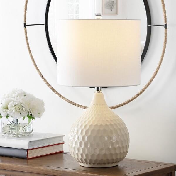 Safavieh Safavieh Nalon Table Lamp - Ivory, Set of 2 For Sale - Image 4 of 8