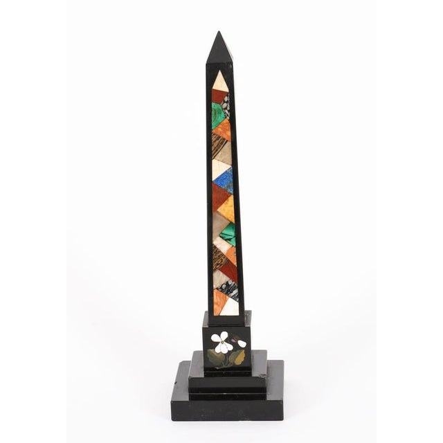 Black Antique Grand Tour Ashford Specimen Marble Obelisks, 1890, Set of 2 For Sale - Image 8 of 18