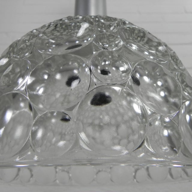 VIntage Pendant Lamp with Glass Shade with Bubble Pattern, 1960s For Sale - Image 11 of 16