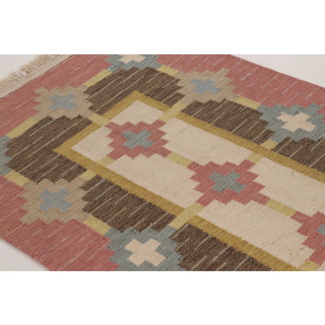 Vintage Scandinavian Runner With Sverker Greuholm Inspired Design - Rug & Kilim For Sale In New York - Image 6 of 9