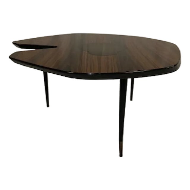 Polished Wood Organic Coffee Table For Sale