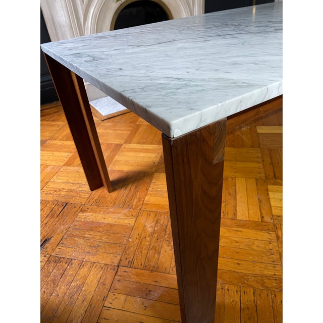 Mapp Carrara Marble Top Dining Table by Vincent Chia | Design Within Reach For Sale In New York - Image 6 of 11