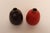 Contemporary Pair of Petite Ceramic Bud Vases #130 in Matte Suede Red and Dark Brown by Heath For Sale - Image 3 of 9