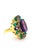 Bochic “Capri” Vintage Amethyst, Sapphire & Green Onyx — 18K Gold & Silver For Sale - Image 11 of 13