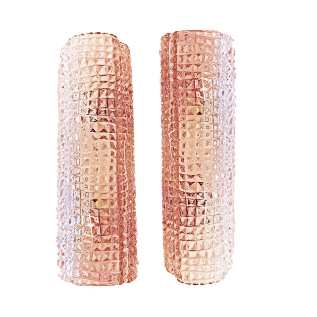 2020s Italian Murano Glass Pink “Cocodrile” Wall Sconces in Modern Organic Lot of 4 For Sale - Image 5 of 6