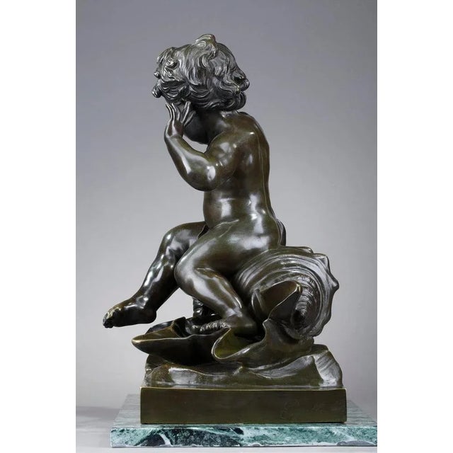 Metal Bronze Sculpture, Child Pinched by a Crayfish in the style of Jean-Baptiste Pigalle For Sale - Image 7 of 18