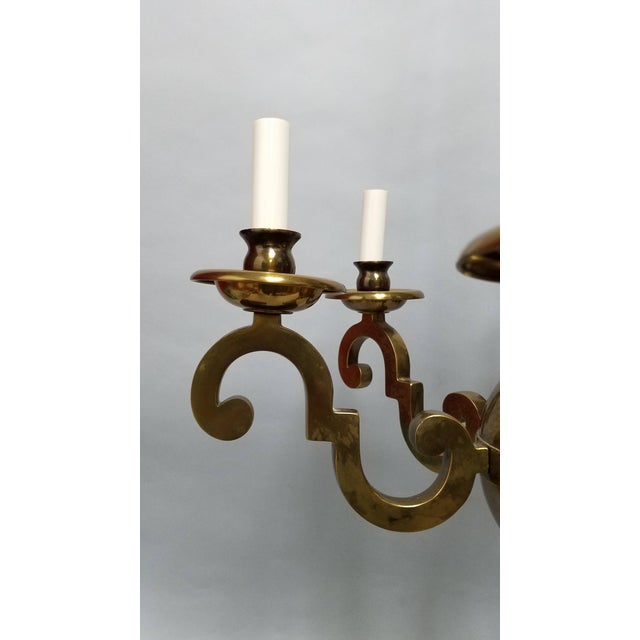 Chapman Manufacturing Company Vintage 1970s Chapman Brass Chandelier For Sale - Image 4 of 11