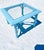 70's Vintage Lane Faux Bamboo Glass Top End Table Newly Painted Robins Egg Blue For Sale In New York - Image 6 of 9