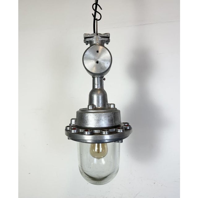 Soviet Industrial Aluminium Factory Pendant Lamp, 1960s For Sale - Image 12 of 18