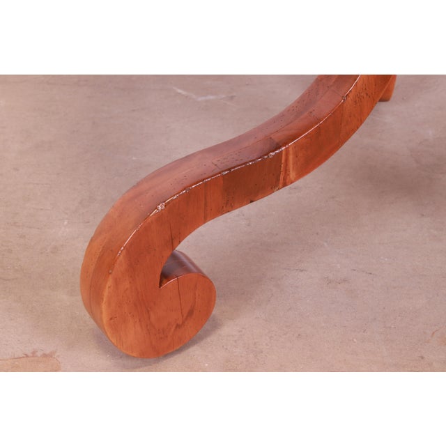 Baker Furniture French Empire Fruitwood Pedestal Breakfast or Center Table, Newly Refinished For Sale - Image 9 of 11