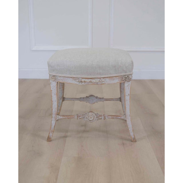 Gustavian (Swedish) Swedish 19th Century Gustavian Stool For Sale - Image 3 of 7