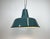 Industrial Green Enamel Factory Lamp, 1960s For Sale - Image 9 of 15