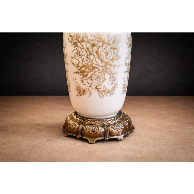Vintage Table Lamps With Rose Motif, Unknown, 1960s - a Pair For Sale In New York - Image 6 of 8