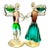 Pair of Tall Mid 20th Century Gilded Murano Art Glass Figures by Gino Fort For Sale
