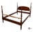 American Vintage Dixie Traditional Chippendale Style Mahogany Four Poster Full Size Bed For Sale - Image 3 of 9