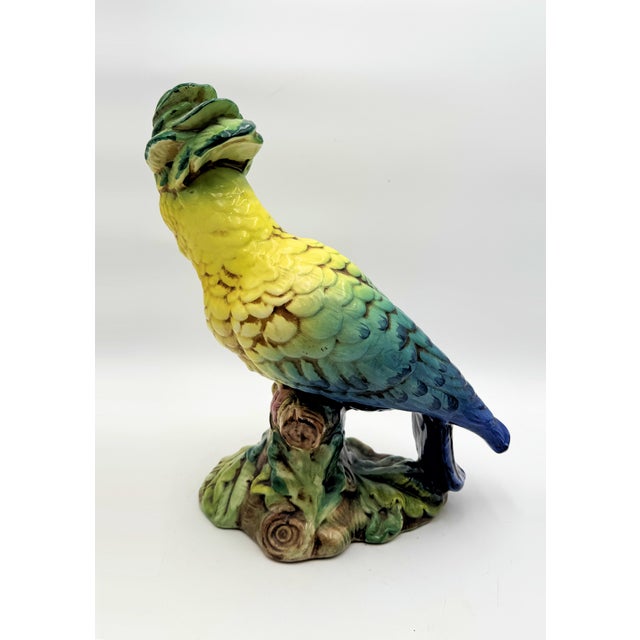Italian Ceramic Cockatoo Figurine For Sale - Image 10 of 15