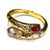 Bochic “Orient” South Sea Pearl, Ruby & Sapphire Bangle Set In 18K Gold & Silver For Sale - Image 9 of 14