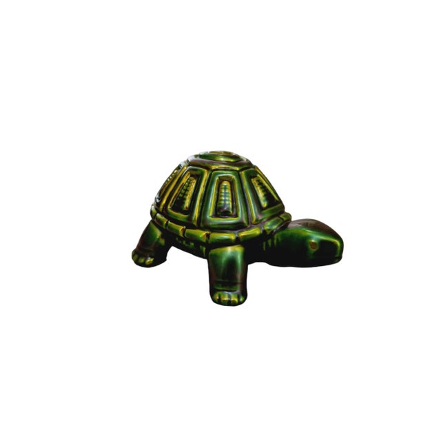 Mid-Century Turtle with Green Lustreglaze by Judit Nádor for Zsolnay, 1960s For Sale - Image 4 of 10