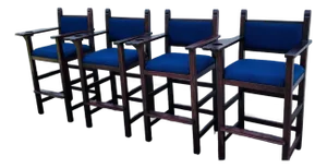 Vintage Diamond Players Unit Billiard Chairs a Set of 4