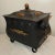 Antique Black Tole Brass Bronze Metal Lion Head Coal Scuttle Box Bucket Bin For Sale - Image 9 of 13