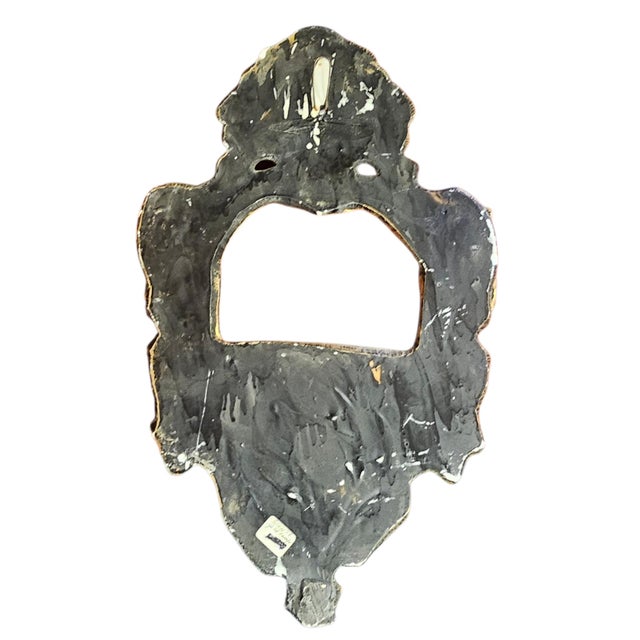 1978 Italian Gilt Chalkware Putti Wall Pocket, Baroque Revival For Sale - Image 10 of 12