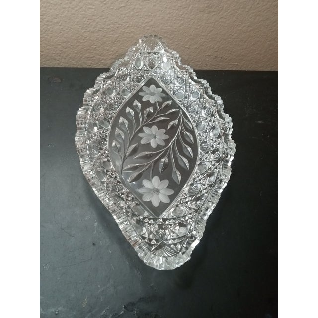 1900 - 1909 Stunning 1880 American Brilliant Crystal Etched Bowl For Sale - Image 5 of 6