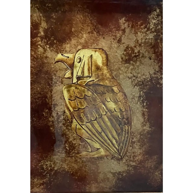 1940s French Art Deco Cerused Oak ''Eglomise Mirror'' Sideboard Dry Bar For Sale - Image 12 of 17