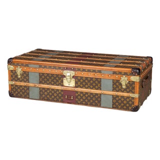 Antique Steamer Trunk in Monogram Canvas from Louis Vuitton, France, 1920s For Sale