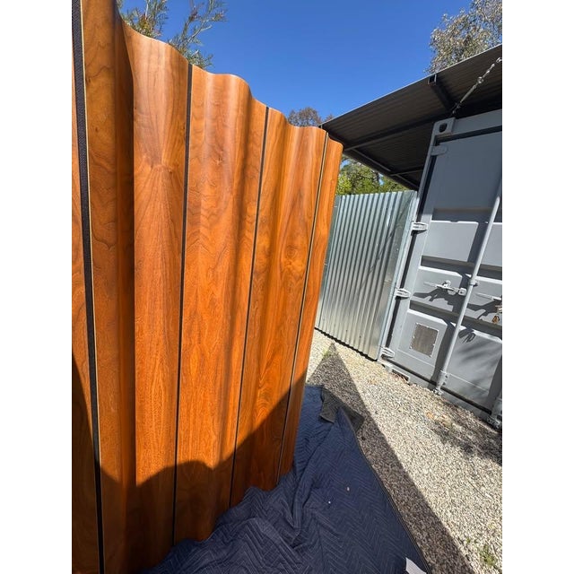 1940s Herman Miller Eames Molded Plywood Folding Screen Walnut For Sale - Image 5 of 6