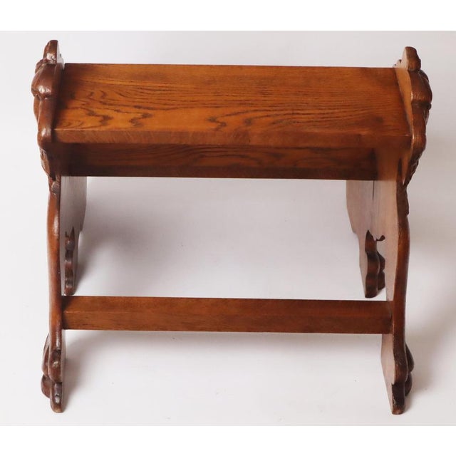 Victorian Oak Lion Library Ladder, 1900 For Sale - Image 17 of 18