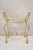 Vintage Italian Hollywood Regency Gold Gilt Iron Rope Tassel Vanity Bench Chair For Sale - Image 9 of 11