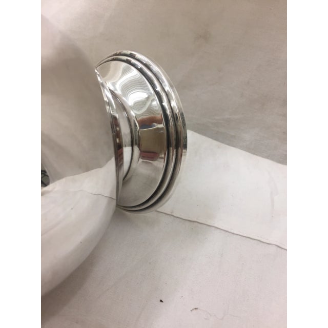 Antique Etched Silver Vase For Sale - Image 9 of 10