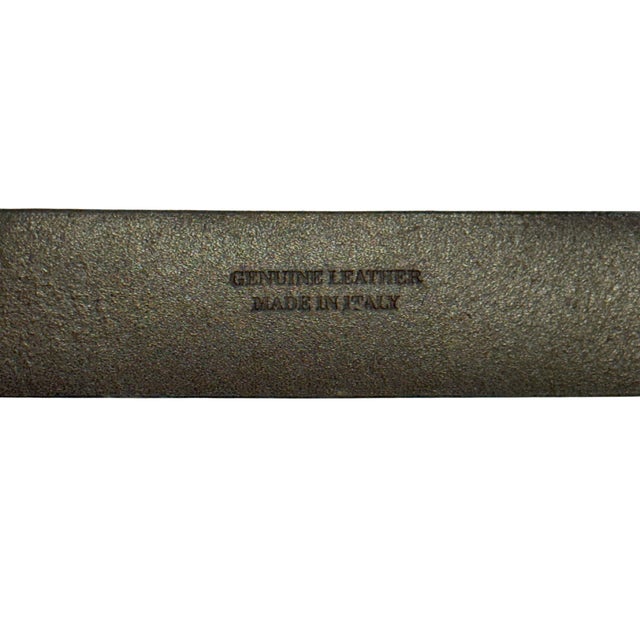 Contemporary Ermenegildo Zegna Brown Suede Leather Belt With Silver-Tone Buckle For Sale - Image 3 of 5