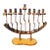 X-Large, Vintage Rami Zamir Torch Cut Hand Forged Brutalist Copper Menorah and Pedestal One of a Kind Israel For Sale