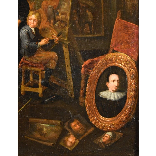 After Gerard Thomas, The Artist's Studio, 1700, Oil on Canvas For Sale - Image 10 of 14