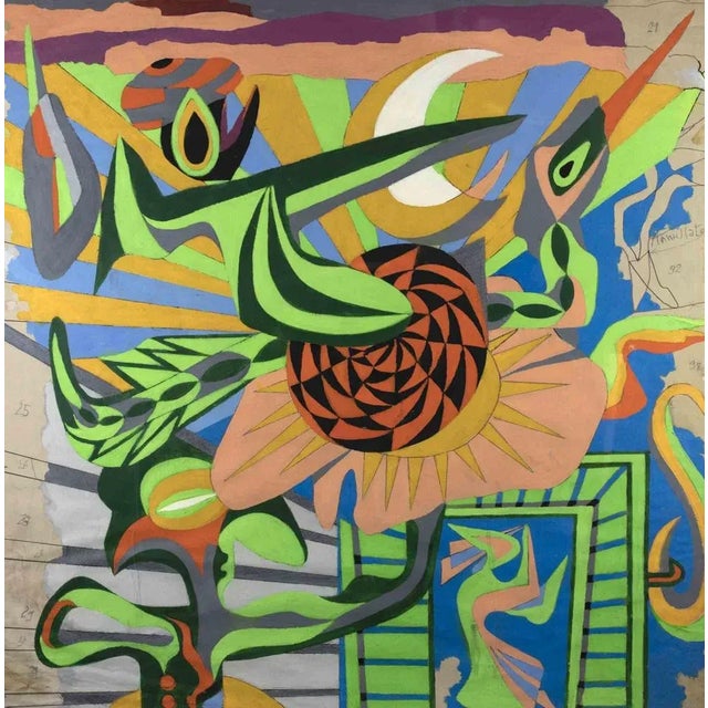 Leo Guida, The Room of Metamorphosis, Tempera on Paper, 1998 For Sale - Image 4 of 4