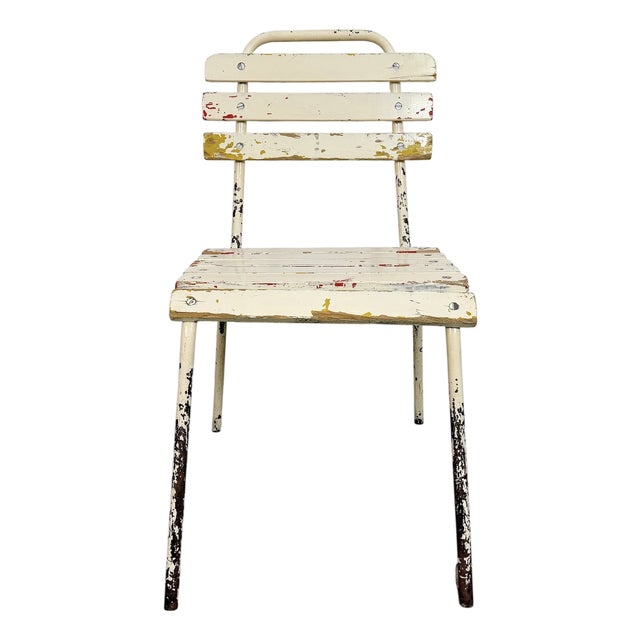 Vintage Industrial Beige Chair, 1960s For Sale