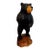Late 20th Century Rare Rustic Carved Wooden Standing Bear Lamp With Intricate Details For Sale
