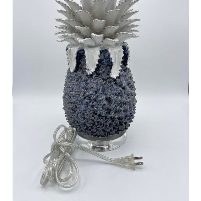 An extraordinary piece of artisan Italian craftsmanship, this vintage ceramic table lamp combines playful Hollywood...