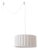 Scallop Pendant Swag Kit Light Fixure by Nova of California - Satin Nickel, Fabric Drum Shade For Sale