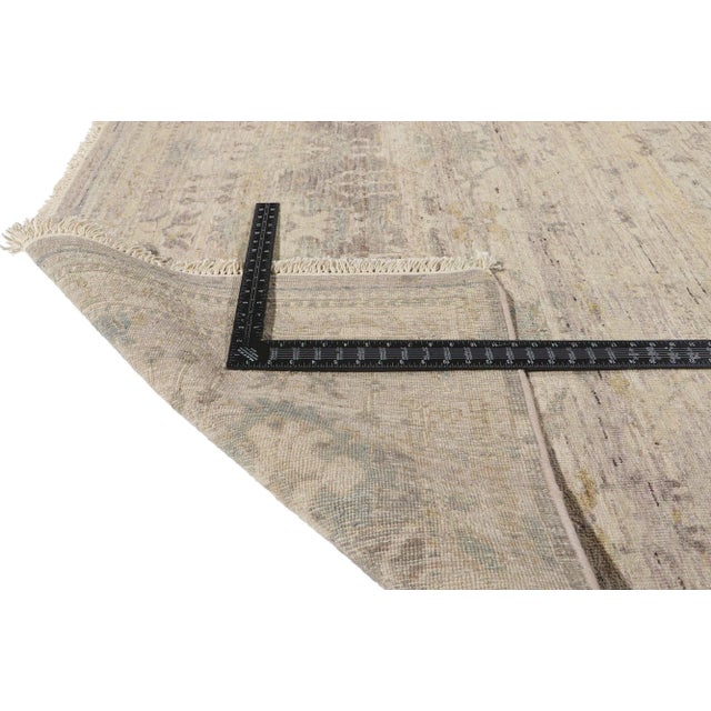 Early 21st Century Modern Distressed Rug With Vintage Style, 08'10 X 12'02 For Sale - Image 5 of 9