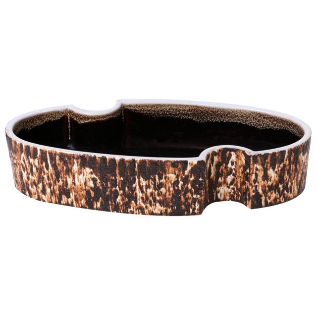 Vintage Japanese Ceramic Yamasan Ikebana Bowl, 1960s For Sale