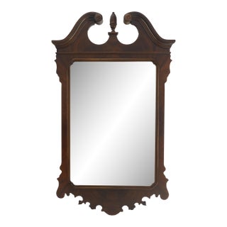 Fine Flame Mahogany Chippendale Style Wall Mirror by Drexel MINT For Sale